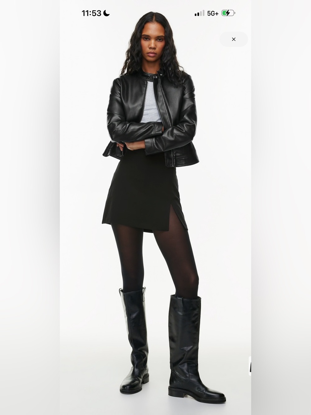 Aritzia Sunday Best Black Tatiana Skirt